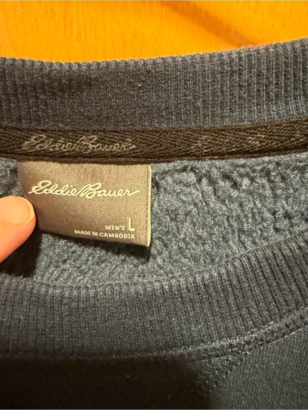 Eddie Bauer Men's Crewneck Sweatshirt in Slate Blue L